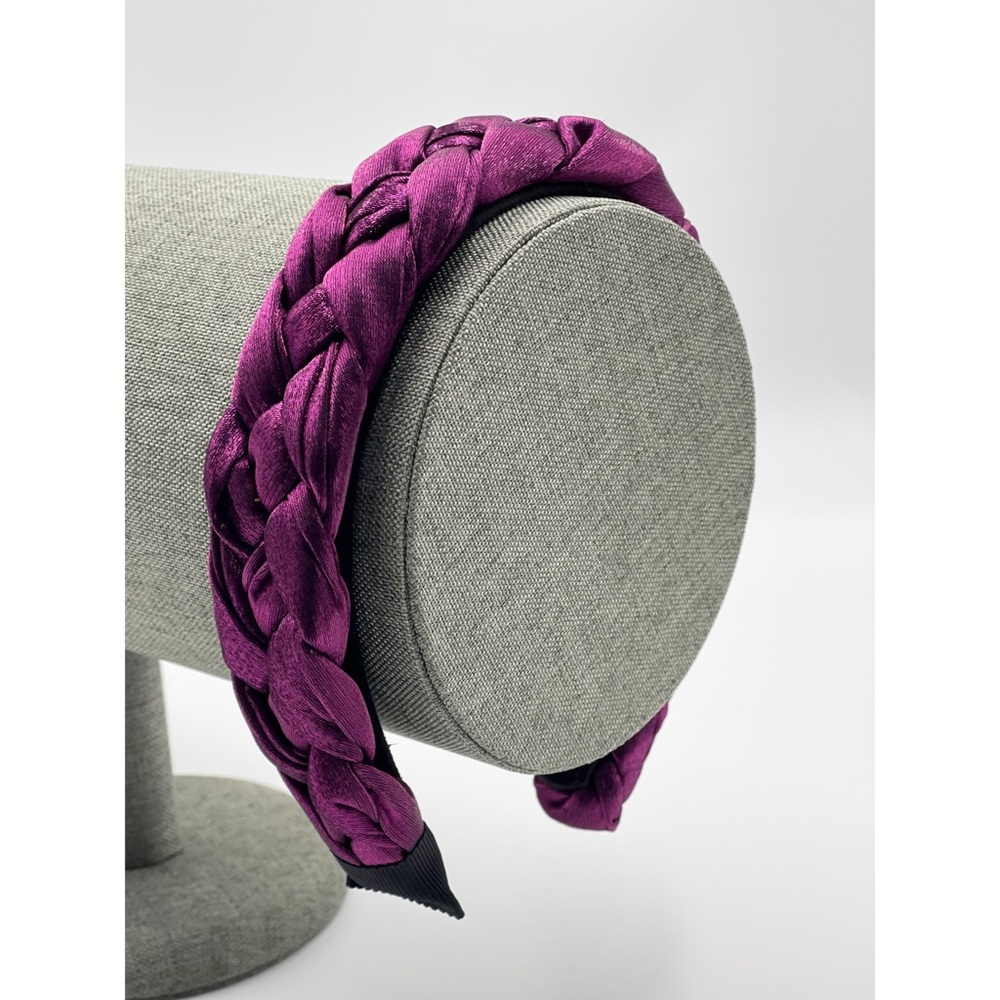 New Handmade Metallic Shimmer Shine Purple Weave comfy bendable Soft Headband